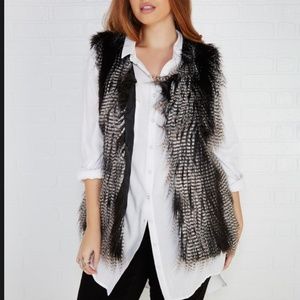 Faux Fur Vest, Size Small